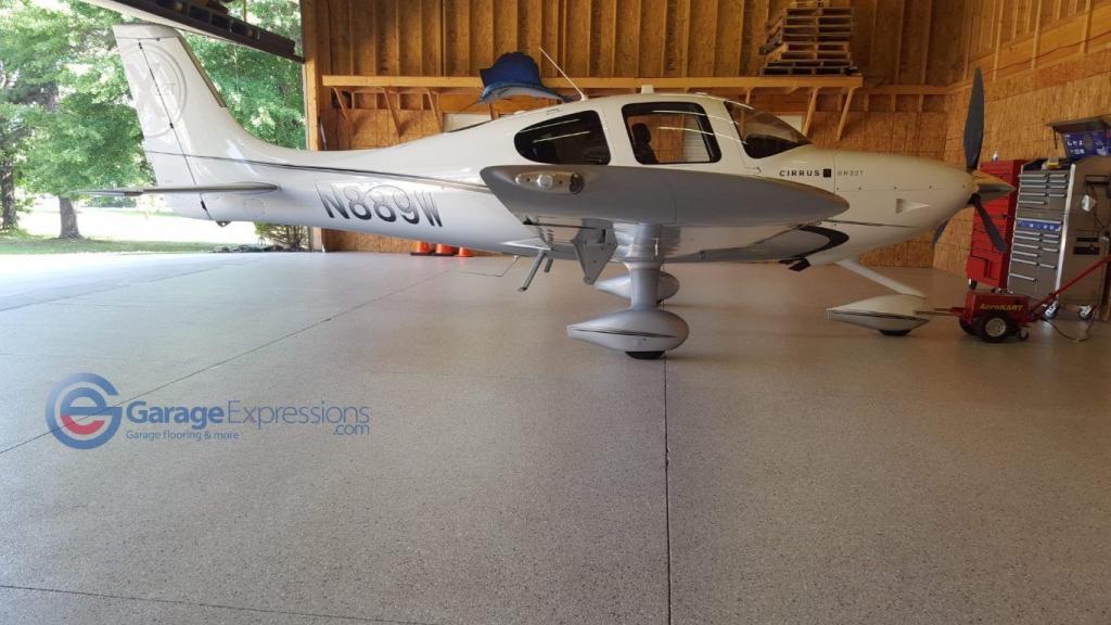 Epoxy Garage Floor Bogart epoxy and polyaspart garage airplane hanger. Bogart, GA